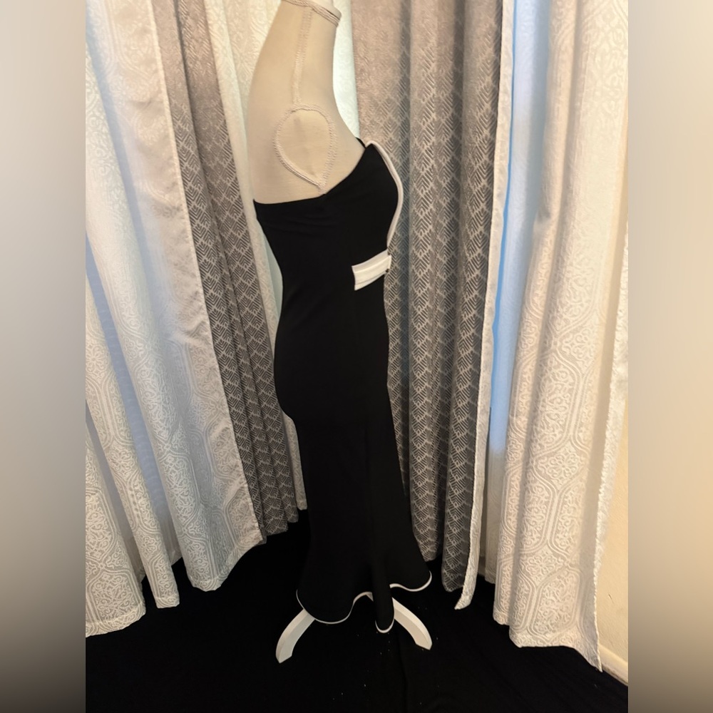 Size small, strapless dress. Mid length